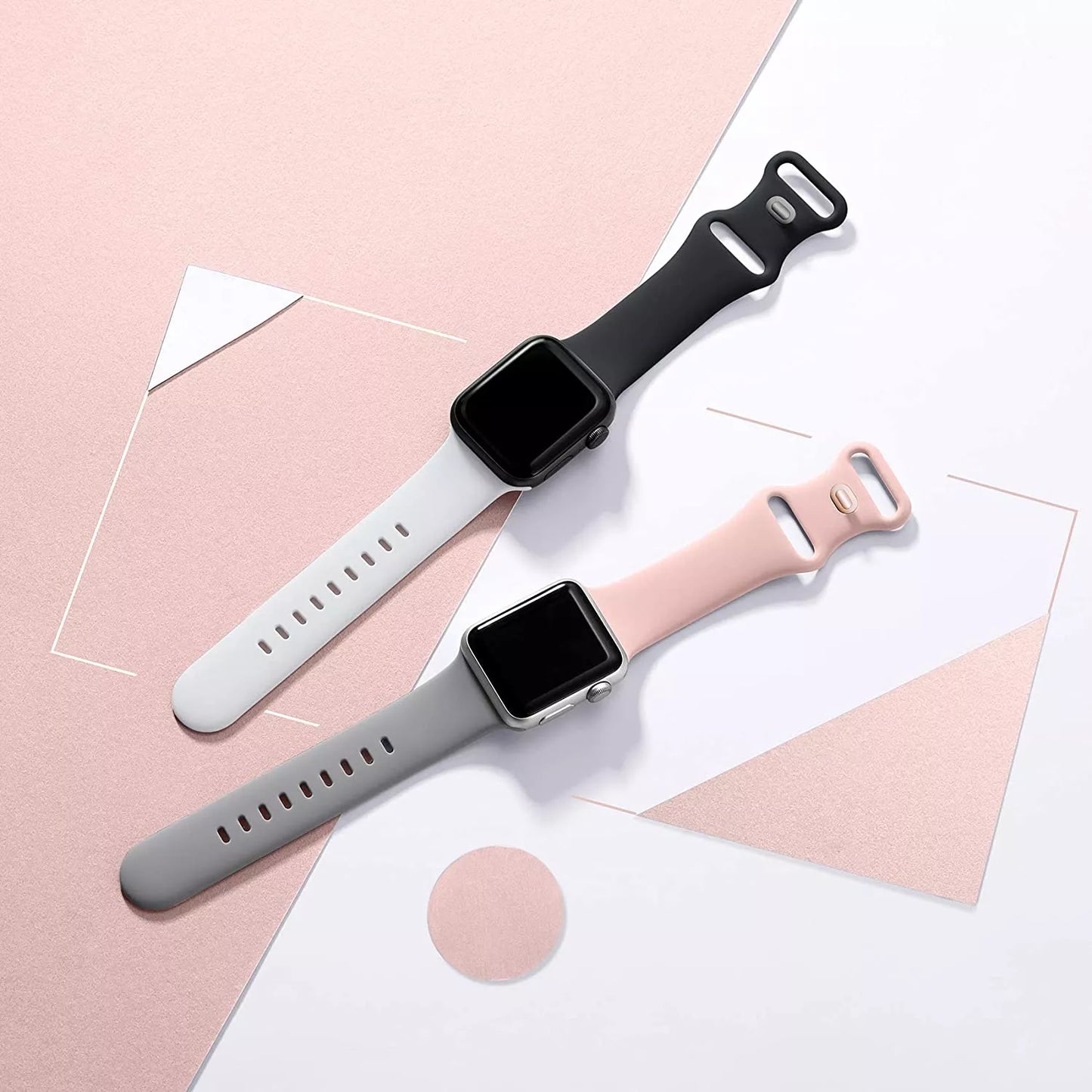 Techsuit W031 -ranneke Apple Watch 49mm / 46mm / 45mm / 44mm / 42mm -sarjoille, Harmaa