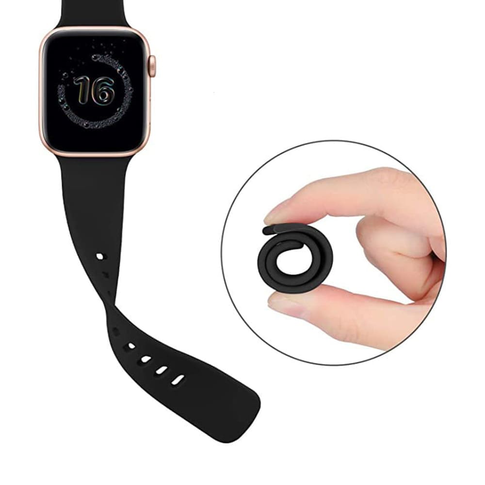 Techsuit W031 -ranneke Apple Watch 49mm / 46mm / 45mm / 44mm / 42mm -sarjalle, Musta