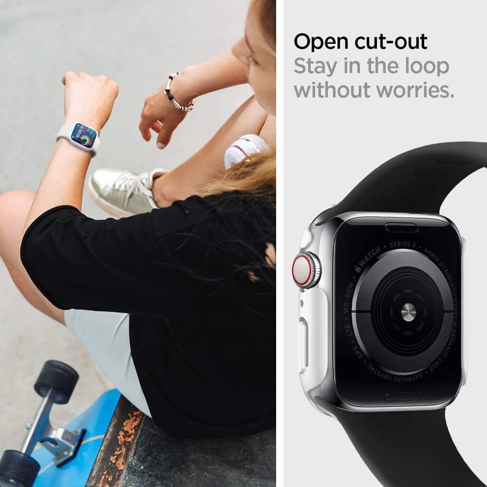 Techsuit W031 -ranneke Apple Watch 49mm / 46mm / 45mm / 44mm / 42mm -sarjalle, Musta