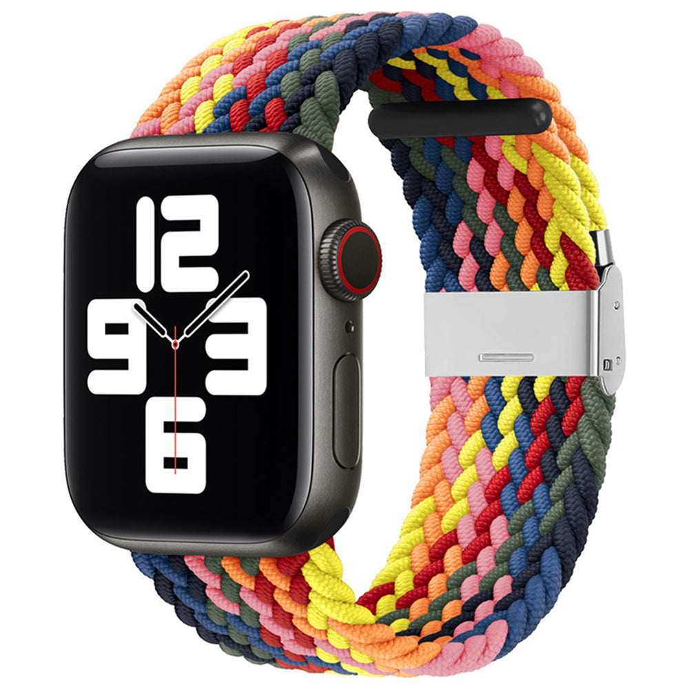Techsuit W032 -ranneke Apple Watch 49mm / 46mm / 45mm / 44mm / 42mm -sarjalle, Monivärinen Vaaleanpunainen