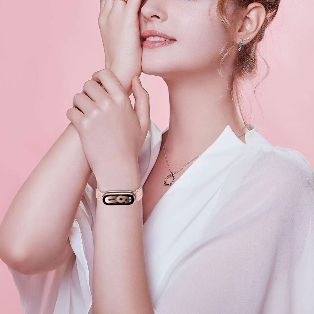 Techsuit W032 -ranneke Xiaomi Smart Band 9 / 8, Pinkki
