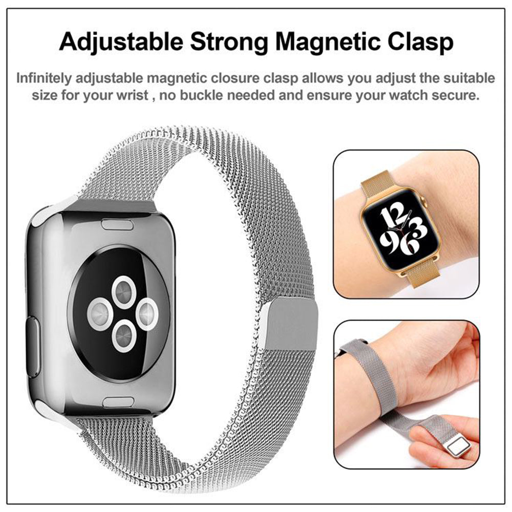 Techsuit W034 -ranneke Apple Watch 42mm / 41mm / 40mm / 38mm -sarjalle, Kultainen