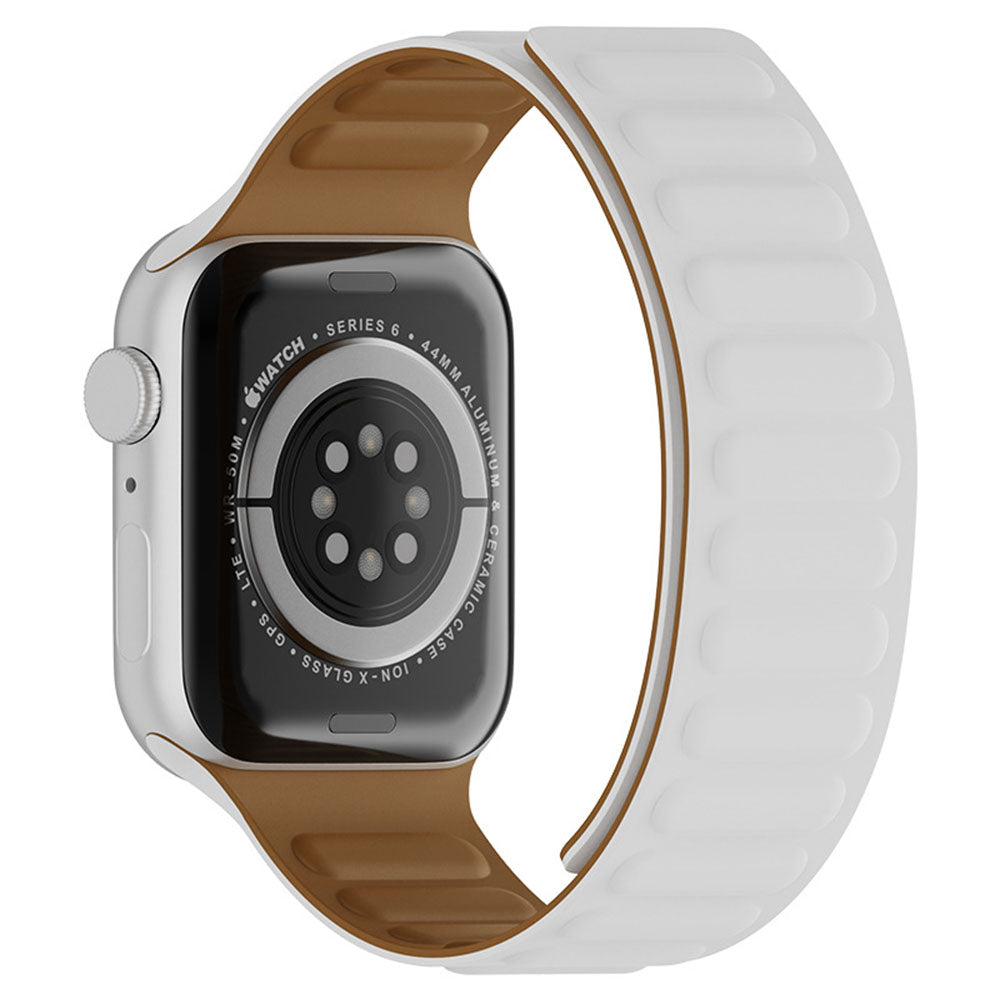 Techsuit W035 -ranneke Apple Watch 49mm / 46mm / 45mm / 44mm / 42mm -sarjoille, Valkoinen