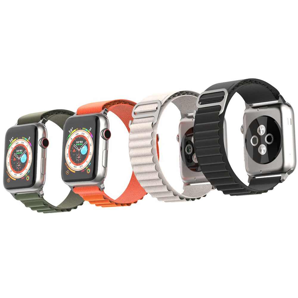 Techsuit W037 -ranneke Apple Watch 42mm / 41mm / 40mm / 38mm -sarjoille, Valkoinen