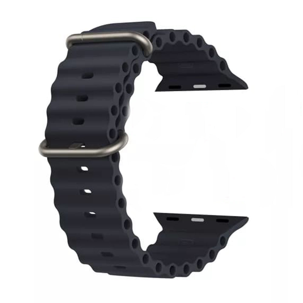 Techsuit W038 -ranneke Apple Watch 42mm / 41mm / 40mm / 38mm -sarjalle, Musta
