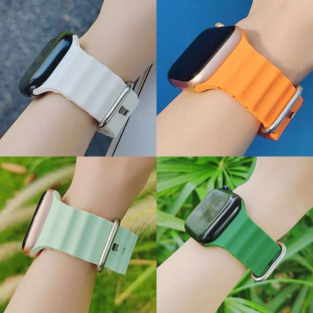 Techsuit W038 -ranneke Apple Watch 42mm / 41mm / 40mm / 38mm -sarjalle, Pinkki