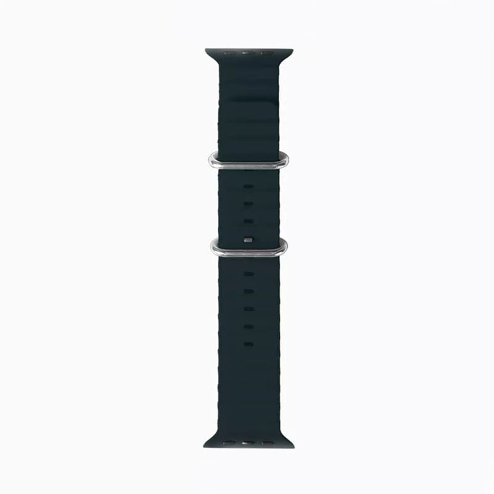 Techsuit W038 -ranneke Apple Watch 49mm / 46mm / 45mm / 44mm / 42mm -sarjoille, Musta