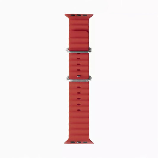Techsuit W038 Strap for Apple Watch 49mm / 46mm / 45mm / 44mm / 42mm Series, Dark Red