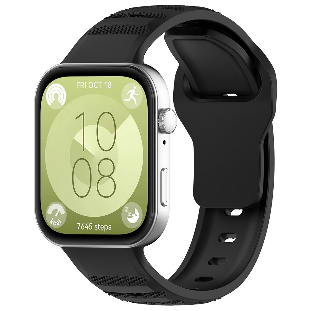 Techsuit W050 -ranneke Huawei Watch Fit 4 Pro / Fit 4 / Fit 3 -kelloille, Musta
