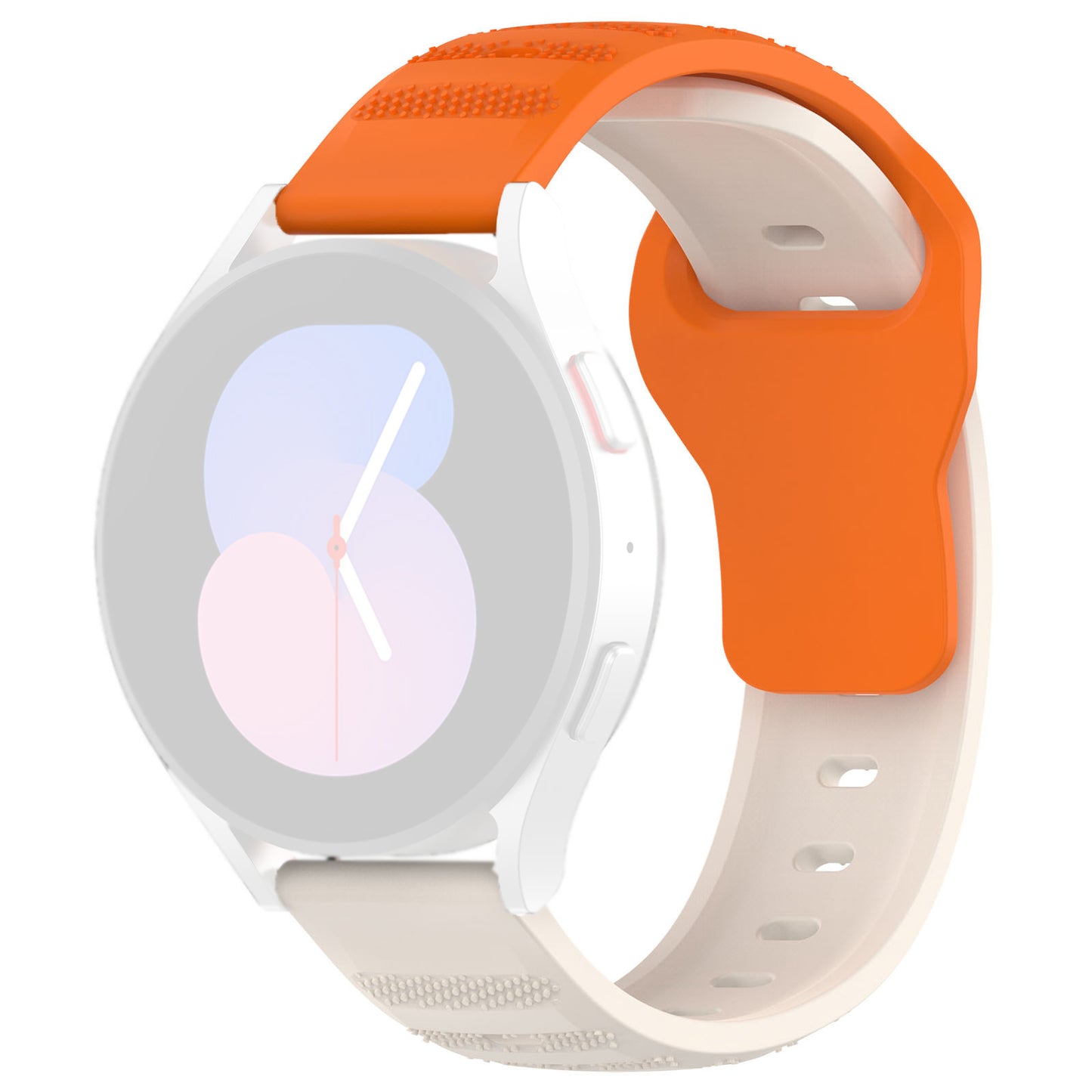 Techsuit W050 -ranneke Huawei Watch / Xiaomi Watch Series, 22mm, Oranssi Beige