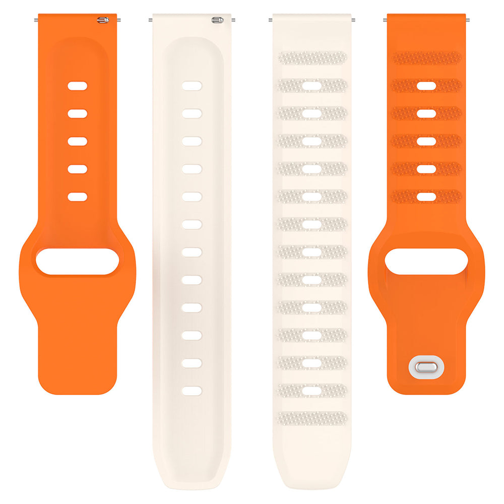 Techsuit W050 -ranneke Huawei Watch / Xiaomi Watch Series, 22mm, Oranssi Beige