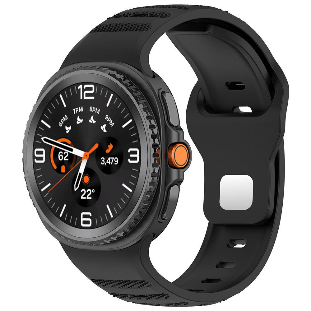 Techsuit W050 -ranneke Samsung Galaxy Watch8 / Watch8 Classic Series -sarjaan, Musta