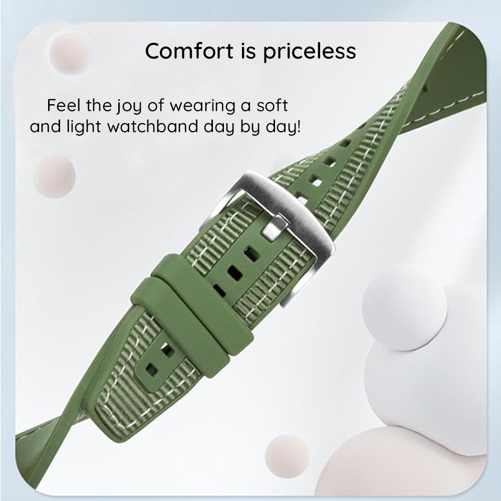 Techsuit W051 -ranneke Apple Watch 49mm / 46mm / 45mm / 44mm / 42mm -sarjalle, Tummansininen