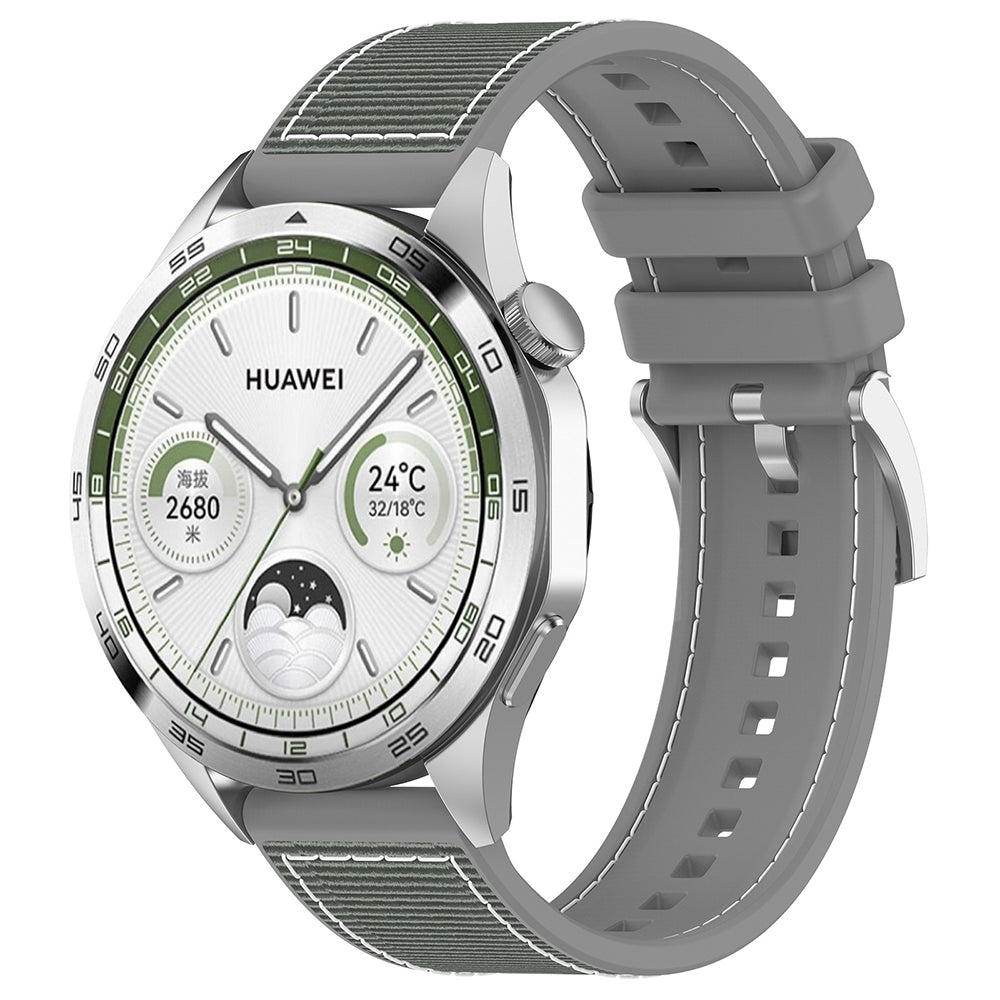 Techsuit W051 -ranneke Huawei Watch / Xiaomi Watch Series, 22mm, Harmaa
