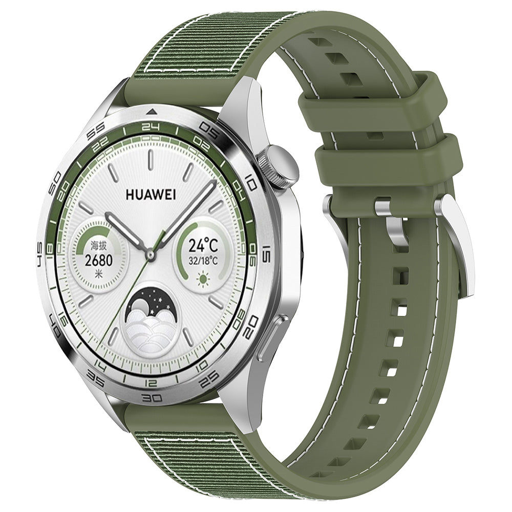 Techsuit W051 -ranneke Huawei Watch / Xiaomi Watch Series, 22mm, Vihreä.