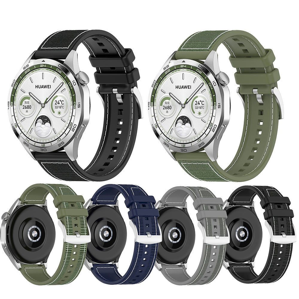 Techsuit W051 -ranneke Huawei Watch / Xiaomi Watch Series, 22mm, Vihreä.