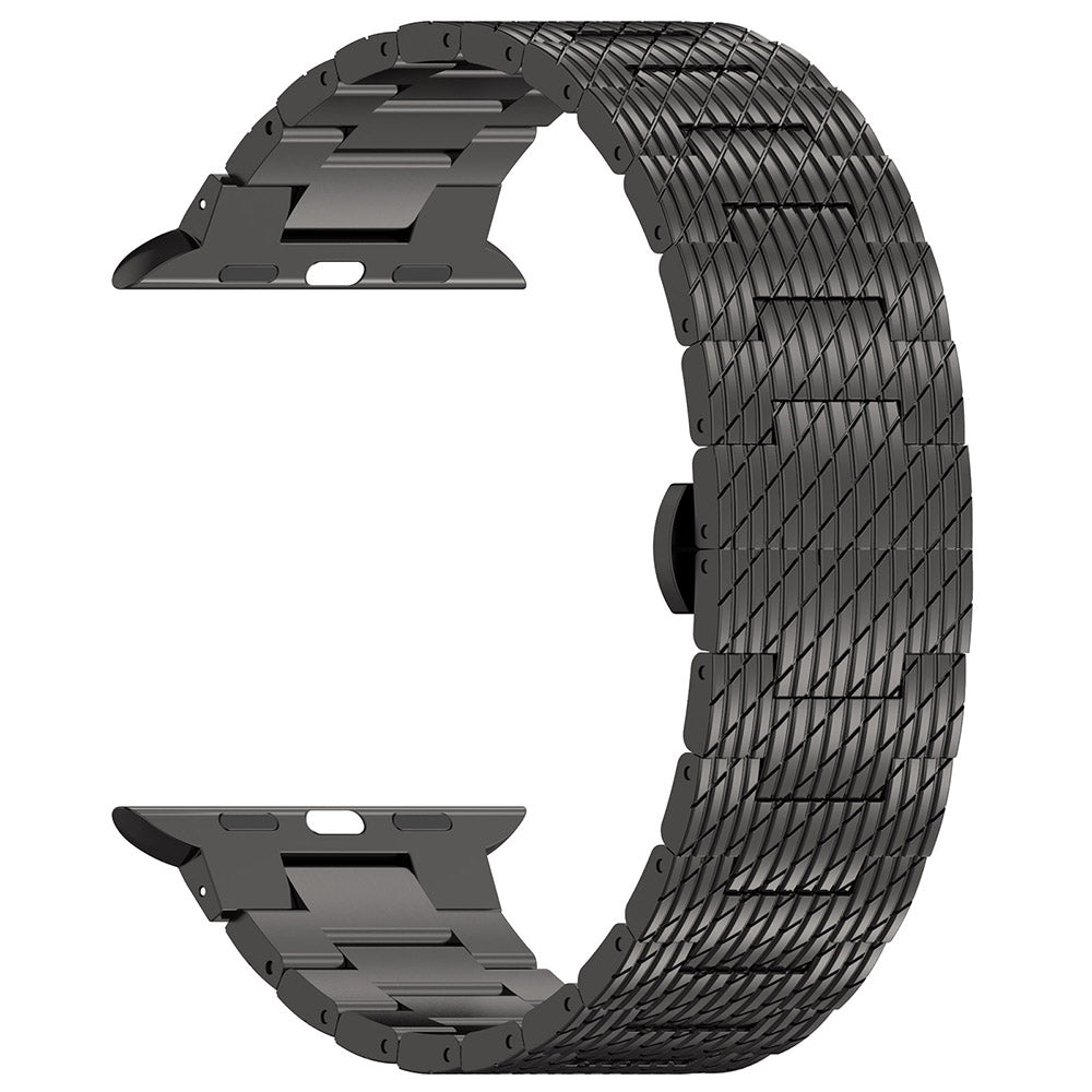 Techsuit W052 -ranneke Apple Watch 42mm / 41mm / 40mm / 38mm -sarjalle, Musta