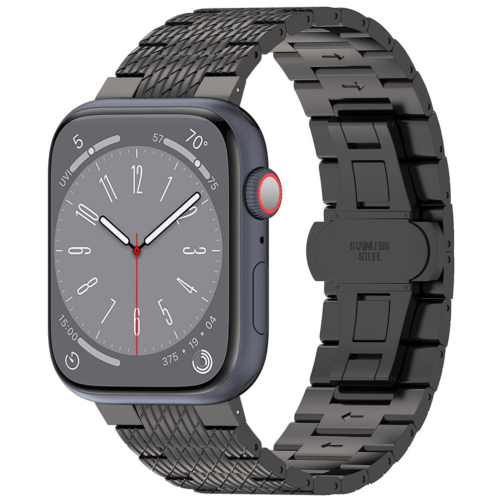 Techsuit W052 -ranneke Apple Watch 42mm / 41mm / 40mm / 38mm -sarjalle, Musta