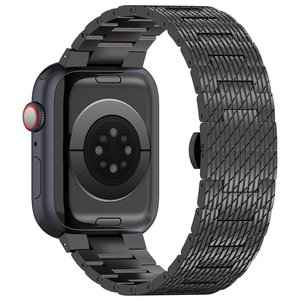 Techsuit W052 -ranneke Apple Watch 42mm / 41mm / 40mm / 38mm -sarjalle, Musta