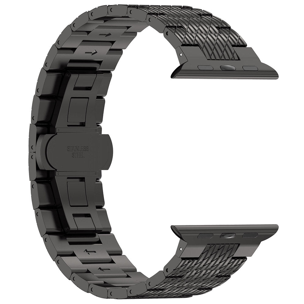 Techsuit W052 -ranneke Apple Watch 42mm / 41mm / 40mm / 38mm -sarjalle, Musta