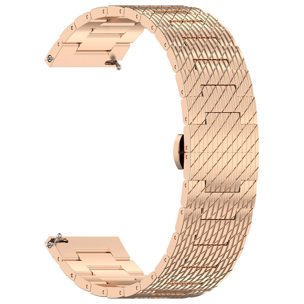 Techsuit W052 -ranneke Samsung Galaxy Watchille / Huawei Watch -sarjalle, 20mm, ruusukulta