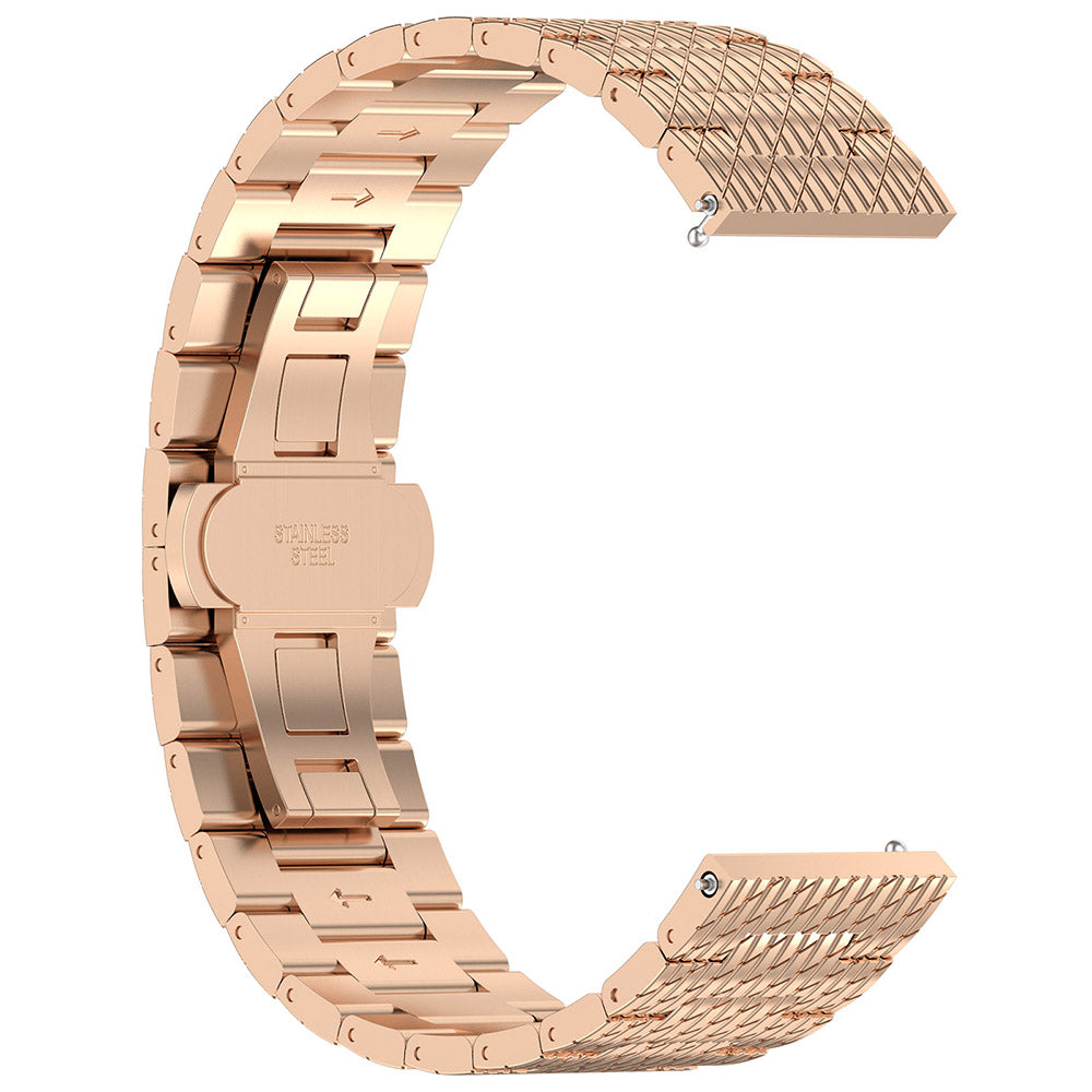 Techsuit W052 -ranneke Samsung Galaxy Watchille / Huawei Watch -sarjalle, 20mm, ruusukulta