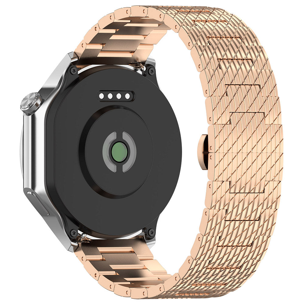 Techsuit W052 -ranneke Samsung Galaxy Watchille / Huawei Watch -sarjalle, 20mm, ruusukulta
