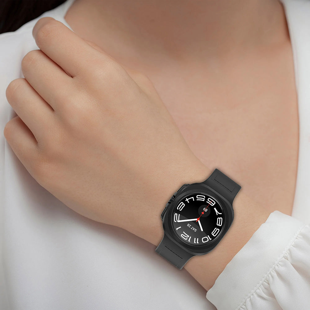 Techsuit W056 -ranneke Samsung Galaxy Watch Ultra, Harmaa