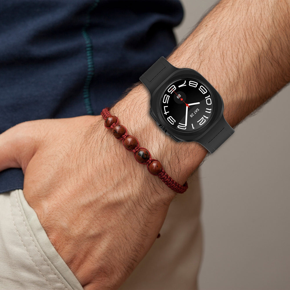 Techsuit W056 -ranneke Samsung Galaxy Watch Ultra -kelloon, Oranssi