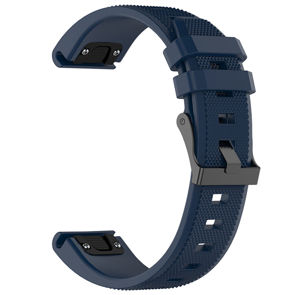 Techsuit W058 -ranneke Garmin Instinct / Approach / Fenix -kellomallistolle, 20mm, laivastonsininen