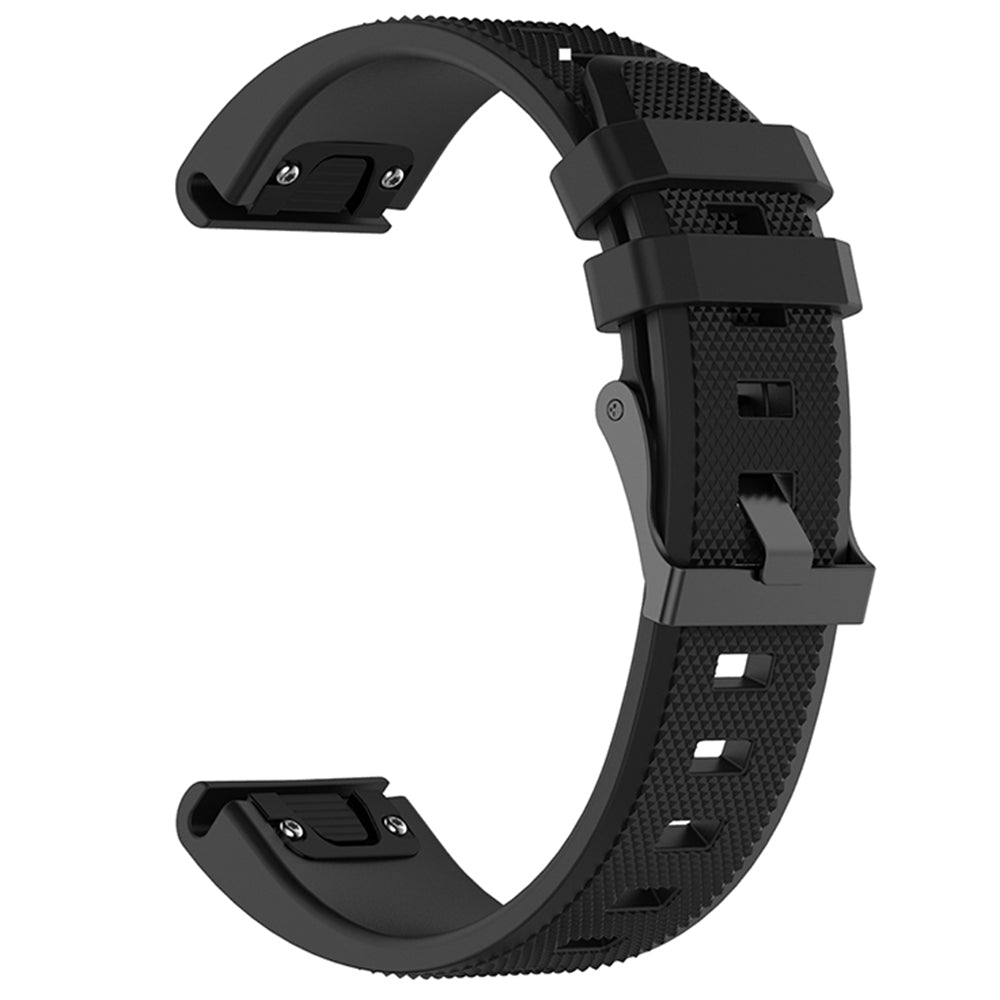 Techsuit W058 -ranneke Garmin Instinct / Approach / Fenix -kellomallistolle, 20mm, Musta
