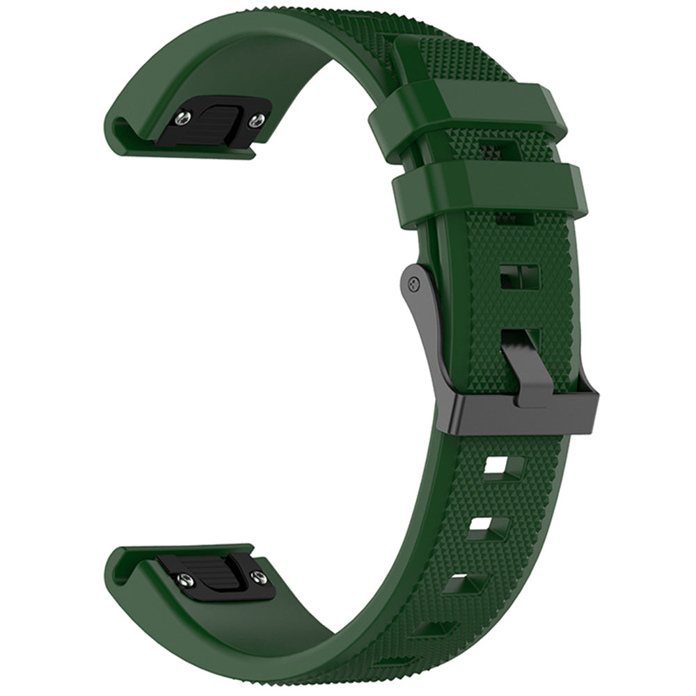 Techsuit W058 -ranneke Garmin Instinct / Approach / Fenix -kellomallistolle, 20mm, tummanvihreä