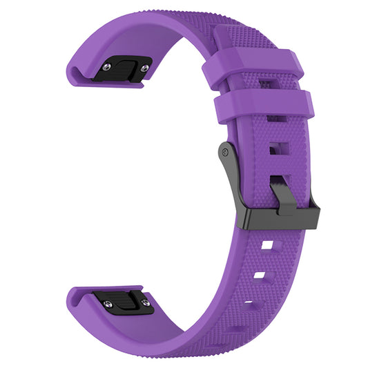 Techsuit W058 -ranneke Garmin Watch Fenix / Forerunner -sarjoille, 22mm, Violetti