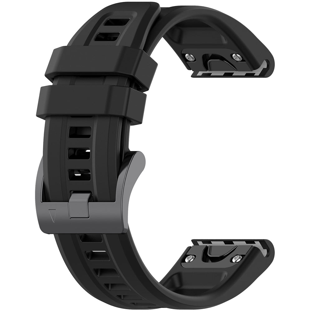 Techsuit W060 -ranneke Garmin Watch Fenix Series -kelloille, 26mm, Musta.