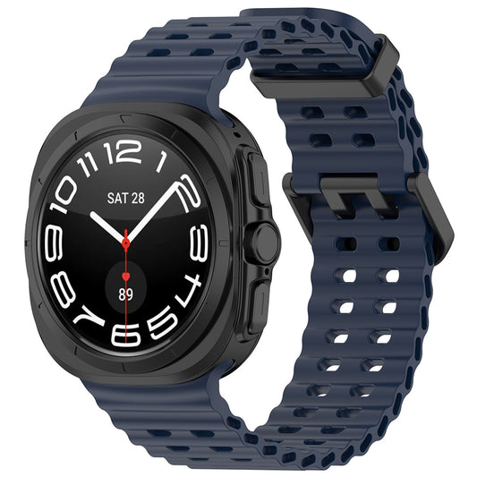 Techsuit W062 -ranneke Samsung Galaxy Watch Ultra -kelloon, laivastonsininen