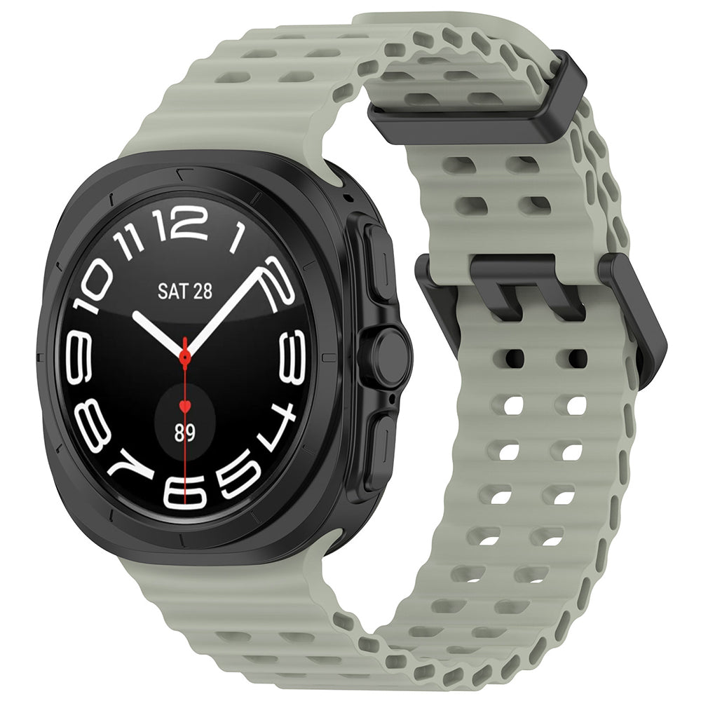 Techsuit W062 -ranneke Samsung Galaxy Watch Ultra -kelloon, Vaaleanvihreä