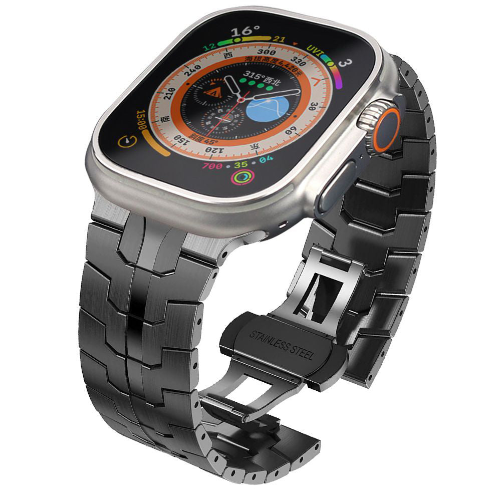 Techsuit W063 -ranneke Apple Watch 49mm / 46mm / 45mm / 44mm / 42mm -sarjoille, Harmaa
