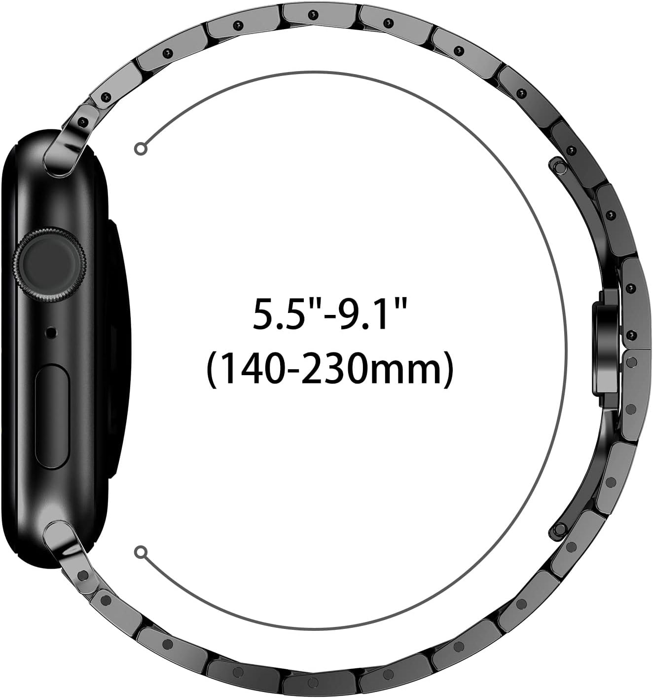 Techsuit W063 -ranneke Apple Watch 49mm / 46mm / 45mm / 44mm / 42mm -sarjoille, Hopea