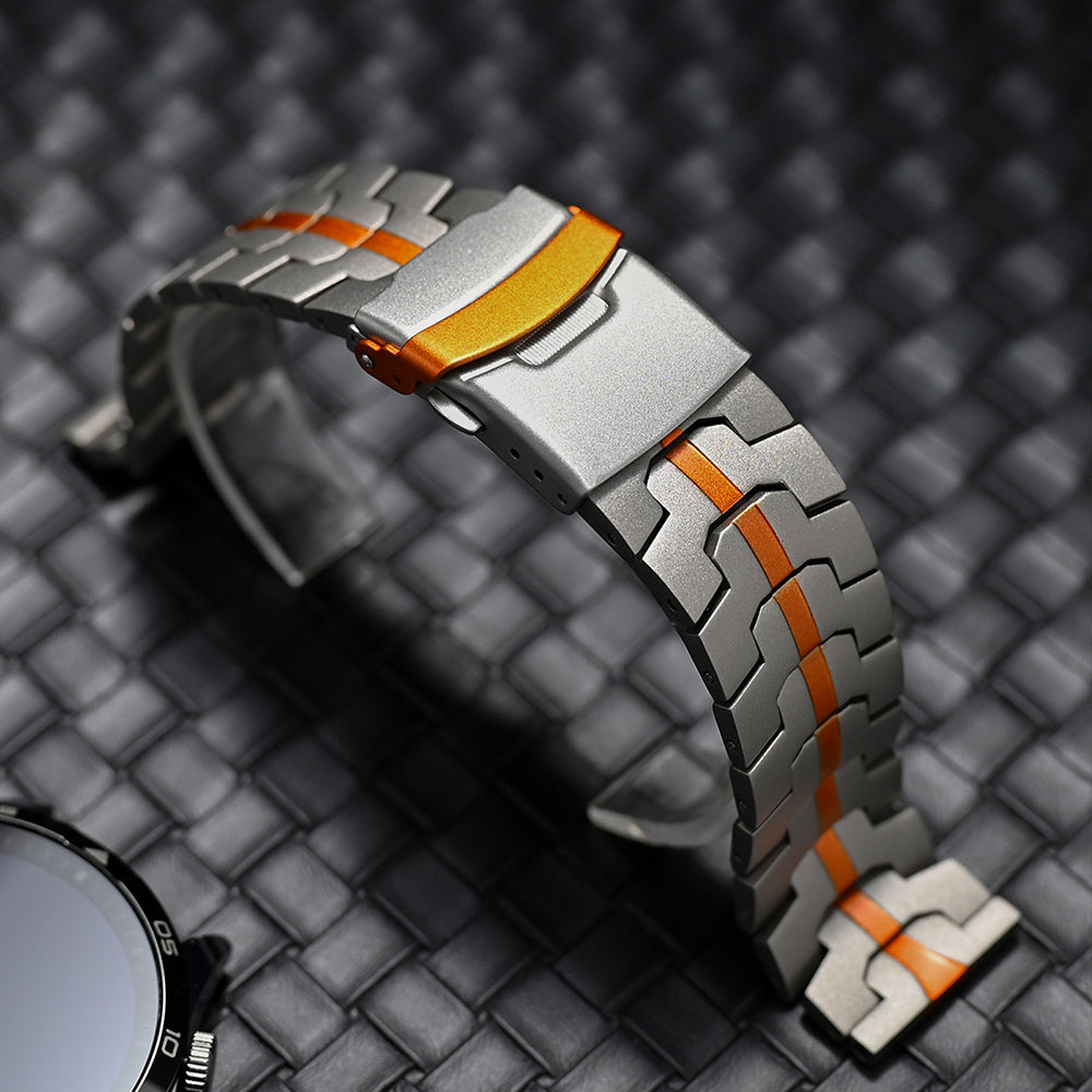 Techsuit W063 -ranneke Huawei Watch / Xiaomi Watch Series, Oranssi