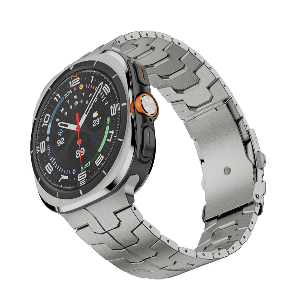 Techsuit W063 -ranneke Samsung Galaxy Watch Ultra -kelloon, Harmaa