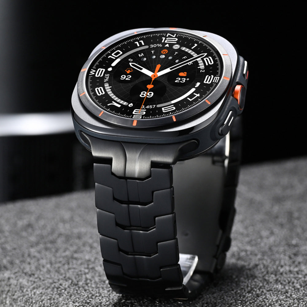 Techsuit W063 -ranneke Samsung Galaxy Watch Ultra -älykelloon, Musta