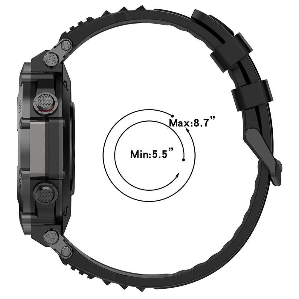 Techsuit W067 -ranneke Amazfit T-Rex Ultra -kelloon, laivastonsininen