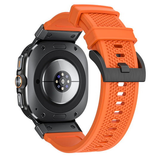 Techsuit W068 -ranneke Samsung Galaxy Watch Ultra -kelloon, Oranssi Musta