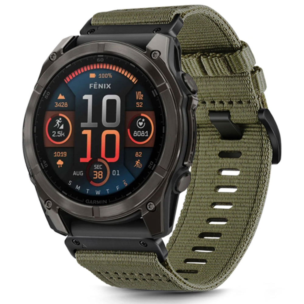 Techsuit W070 -ranneke Garmin Instinct / Approach / Fenix -kellomallistolle, 20mm, tummanvihreä