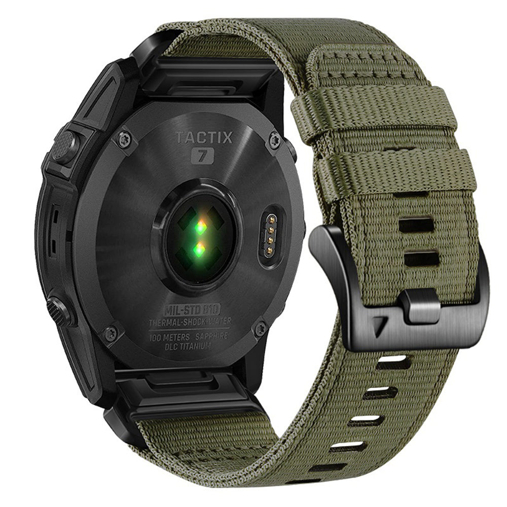Techsuit W070 -ranneke Garmin Instinct / Approach / Fenix -kellomallistolle, 20mm, tummanvihreä