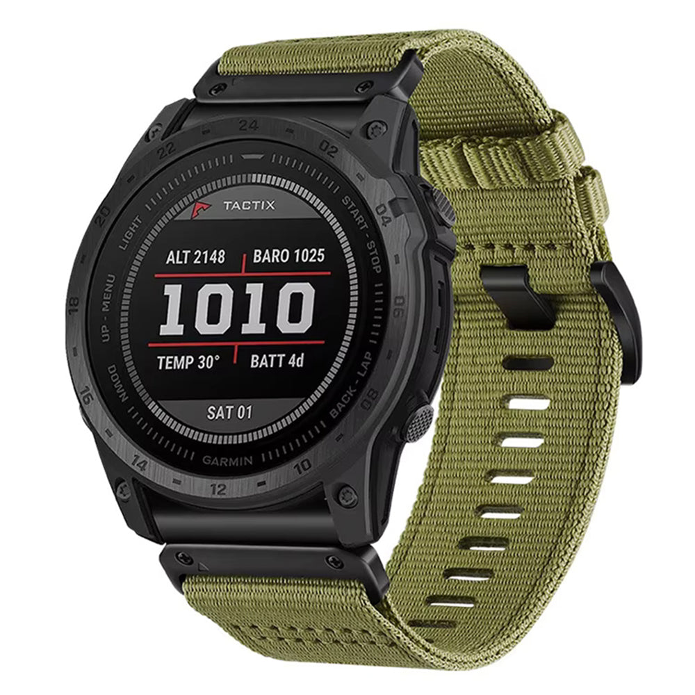 Techsuit W070 -ranneke Garmin Watch Fenix Series -kelloille, 26mm, Vihreä