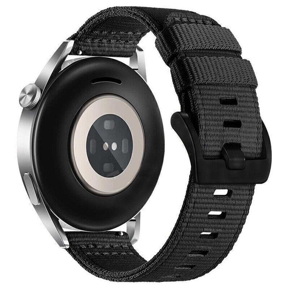 Techsuit W070 -ranneke Samsung Galaxy Watchille / Huawei Watch -sarjalle, 20mm, Musta