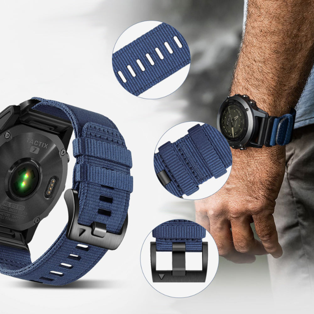 Techsuit W070 -ranneke Samsung Galaxy Watchille / Huawei Watch -sarjalle, 20mm, Musta