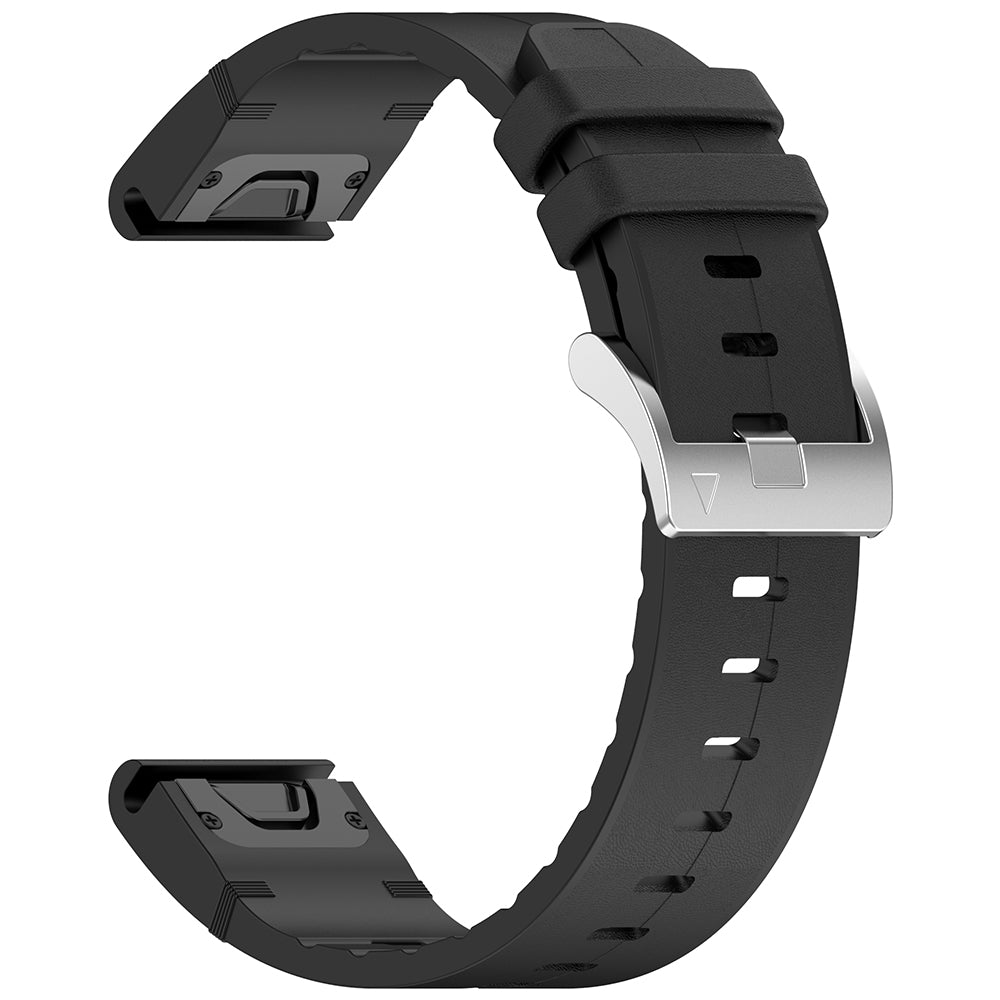 Techsuit W071 -ranneke Garmin Instinct / Approach / Fenix -kellomallistolle, 20mm, Musta