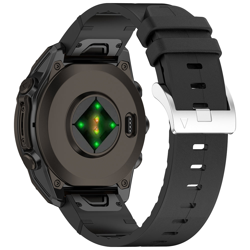 Techsuit W071 -ranneke Garmin Instinct / Approach / Fenix -kellomallistolle, 20mm, Musta
